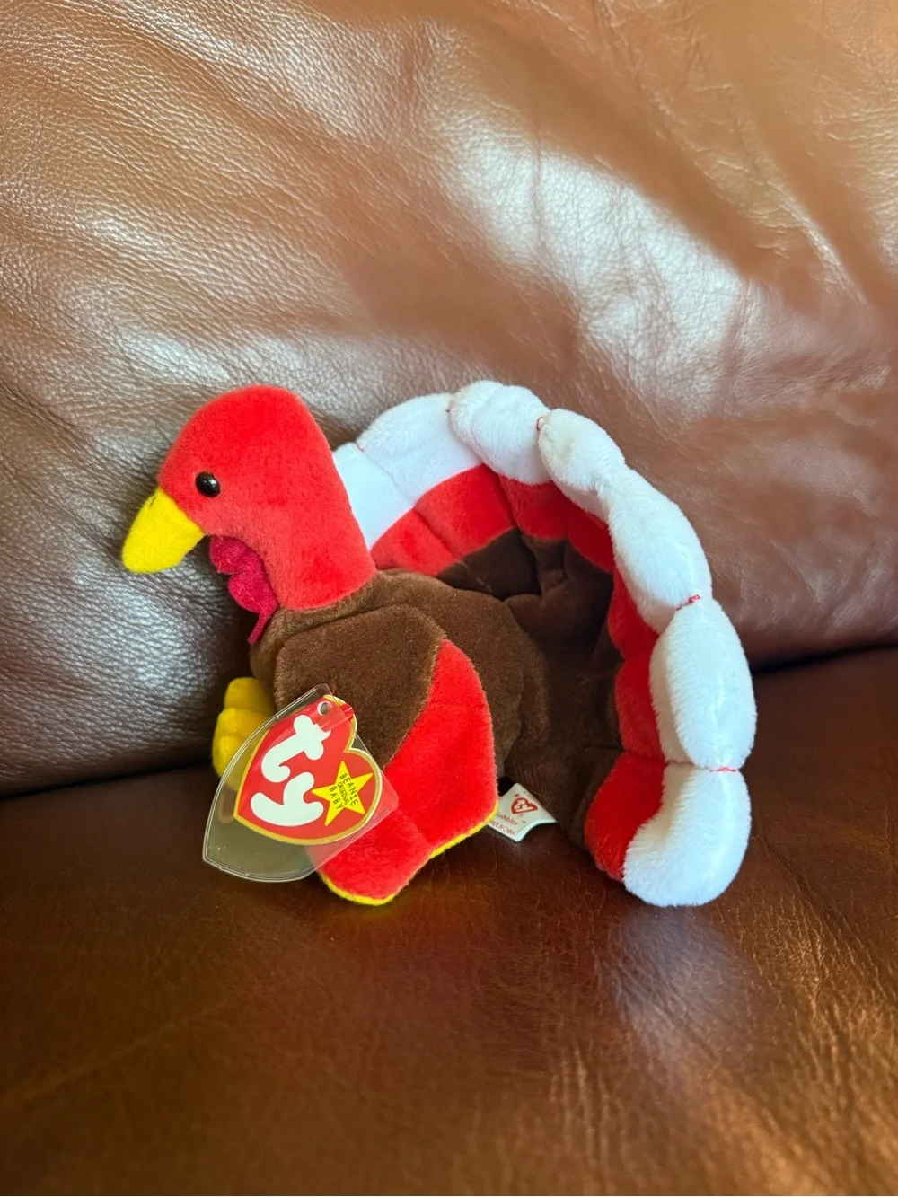 TY Plush Turkey Bird - Red, Brown & Yellow Soft Toy “Gobbles”